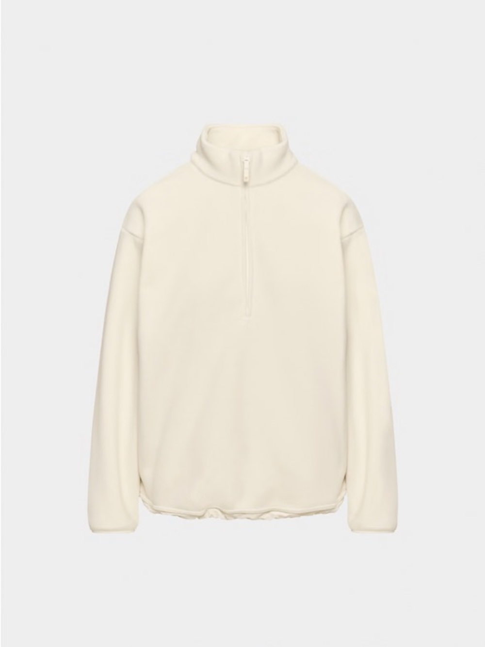 Aritzia Golden Polartec® 200 1/4 Zip Hip Sweater – Whisper White, Size M
